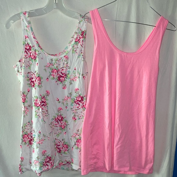 No Boundaries Tops - Floral and Pink Women's Tank Tops